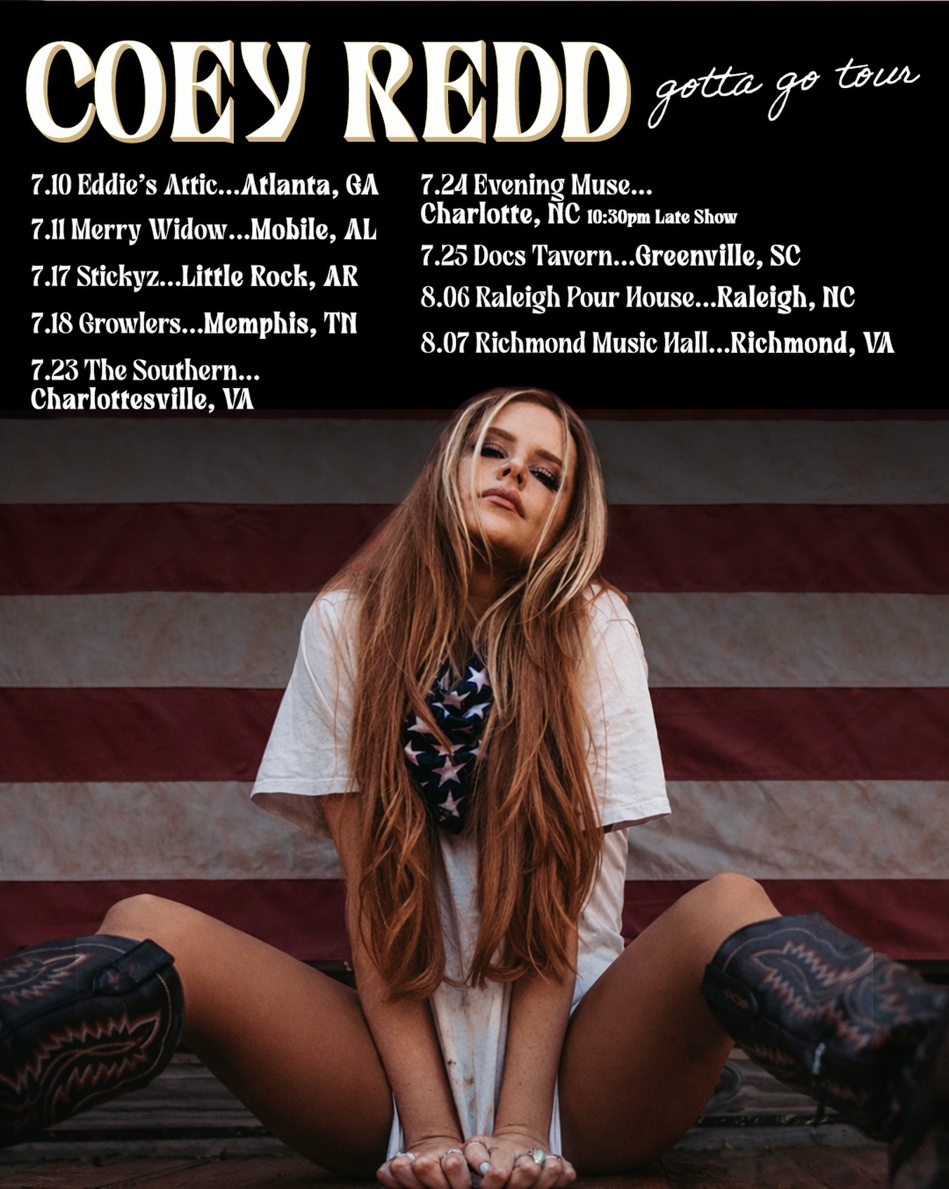 Coey Redd Gotta Go Tour Poster 2026